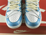Authentic Nike Dunk Low White/Light Blue/Black