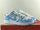 Authentic Nike Dunk Low White/Light Blue/Black