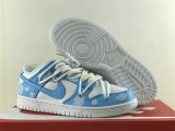 Authentic Nike Dunk Low White/Light Blue/Black