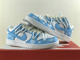 Authentic Nike Dunk Low White/Light Blue/Black