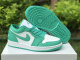 Authentic Air Jordan 1 Low White/New Emerald GS