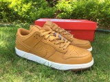 Authentic Nike Dunk Low White/Light Brown