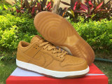 Authentic Nike Dunk Low White/Light Brown