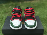 Authentic Air Jordan 1 Low Green/White/Black GS