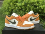 Authentic Air Jordan 1 Low “Light Curry” GS