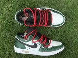 Authentic Air Jordan 1 Low Green/White/Black GS