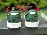 Authentic Air Jordan 1 Low Green/White/Black GS