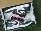 Authentic Air Jordan 1 Low Green/White/Black GS