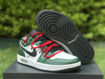 Authentic Air Jordan 1 Low Green/White/Black
