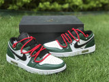 Authentic Air Jordan 1 Low Green/White/Black GS