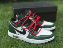 Authentic Air Jordan 1 Low Green/White/Black GS Authentic Air Jordan 1 Low Green/White/Black GS