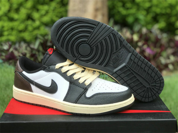 Authentic Travis Scott x Air Jordan 1 Low OG Black/Dark Mocha/Sail GS