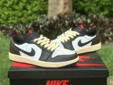 Authentic Travis Scott x Air Jordan 1 Low OG Black/Dark Mocha/Sail GS