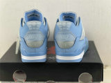Authentic Off-White x Air Jordan 4 GS Blue/White
