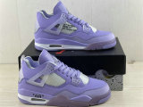 Authentic Off-White x Air Jordan 4 GS Purple/White
