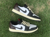 Authentic Travis Scott x Air Jordan 1 Low OG Black/Dark Mocha/Sail GS