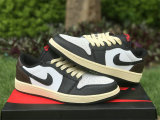 Authentic Travis Scott x Air Jordan 1 Low OG Black/Dark Mocha/Sail GS