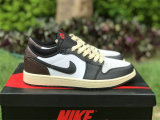 Authentic Travis Scott x Air Jordan 1 Low OG Black/Dark Mocha/Sail GS