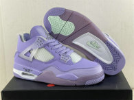 Authentic Off-White x Air Jordan 4 GS Purple/White