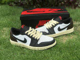 Authentic Travis Scott x Air Jordan 1 Low OG Black/Dark Mocha/Sail GS
