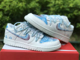 Authentic Nike Dunk Low White/Light Blue