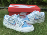 Authentic Nike Dunk Low White/Light Blue