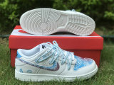 Authentic Nike Dunk Low White/Light Blue