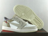 Authentic Travis Scott x Air Jordan 1 Low OG Light Yellow White GS