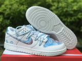 Authentic Nike Dunk Low White/Light Blue