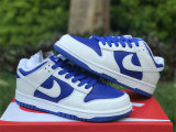Authentic Nike Dunk Low White/Racer Blue