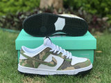 Authentic Nike Dunk Low White/Black/Camo