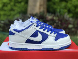 Authentic Nike Dunk Low White/Racer Blue
