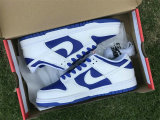 Authentic Nike Dunk Low White/Racer Blue
