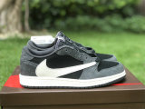 Authentic Travis Scott x Air Jordan 1 Low Black/Phantom GS