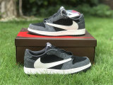 Authentic Travis Scott x Air Jordan 1 Low Black/Phantom GS