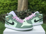 Authentic Air Jordan 1 Mid GS “Dutch Green”