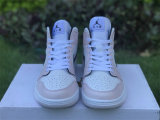 Authentic Air Jordan 1 Mid GS Light Pink/White/Black