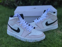 Authentic Air Jordan 1 Mid GS Light Pink/White/Black Authentic Air Jordan 1 Mid GS Light Pink/White/Black
