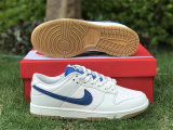 Authentic Nike Dunk Low White/Blue/Red