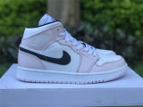 Authentic Air Jordan 1 Mid GS Light Pink/White/Black