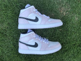 Authentic Air Jordan 1 Mid GS Light Pink/White/Black