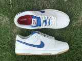 Authentic Nike Dunk Low White/Blue/Red