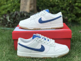 Authentic Nike Dunk Low White/Blue/Red