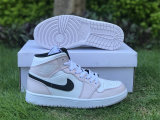 Authentic Air Jordan 1 Mid GS Light Pink/White/Black