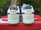 Authentic Nike Dunk Low White/Blue/Red