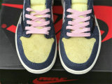 Authentic Travis Scott x Air Jordan 1 Low Pink/Yellow/White/Blue GS
