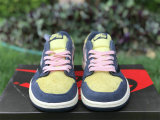 Authentic Travis Scott x Air Jordan 1 Low Pink/Yellow/White/Blue GS