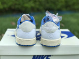 Authentic Travis Scott x Air Jordan 1 Low OG White/Light Blue