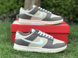 Authentic Nike Dunk Low White/Grey/Sail/Green