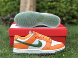 Authentic Nike Dunk Low Safety Orange/Green-White